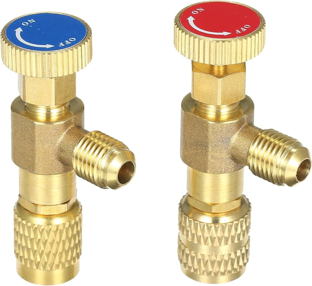 Brass Refrigerant Service Valve with ON/OFF Knob